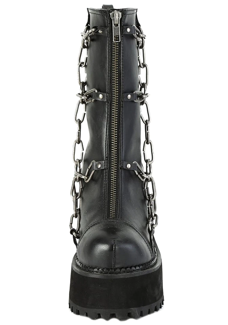 Demonia Pent Up Chained Platform Boots Shoes 7 Demonia Pent Up Chained Platform Boots Shoes
