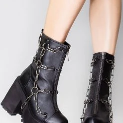 Demonia Pent Up Chained Platform Boots Shoes 9 Demonia Pent Up Chained Platform Boots Shoes