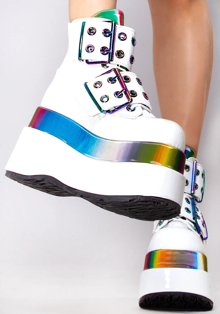Demonia Raving Rainbow Platform Boots 3 Demonia Raving Rainbow Platform Boots