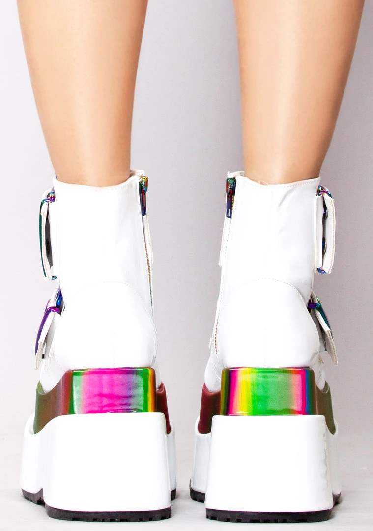 Demonia Raving Rainbow Platform Boots 5 Demonia Raving Rainbow Platform Boots
