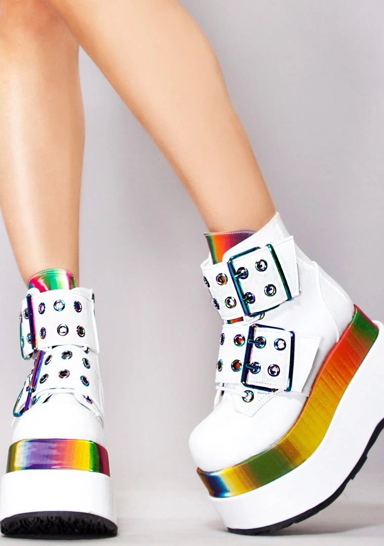 Demonia Raving Rainbow Platform Boots 4 Demonia Raving Rainbow Platform Boots