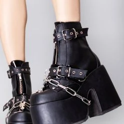 Demonia Shoes Agonys Embrace Platform Boots
