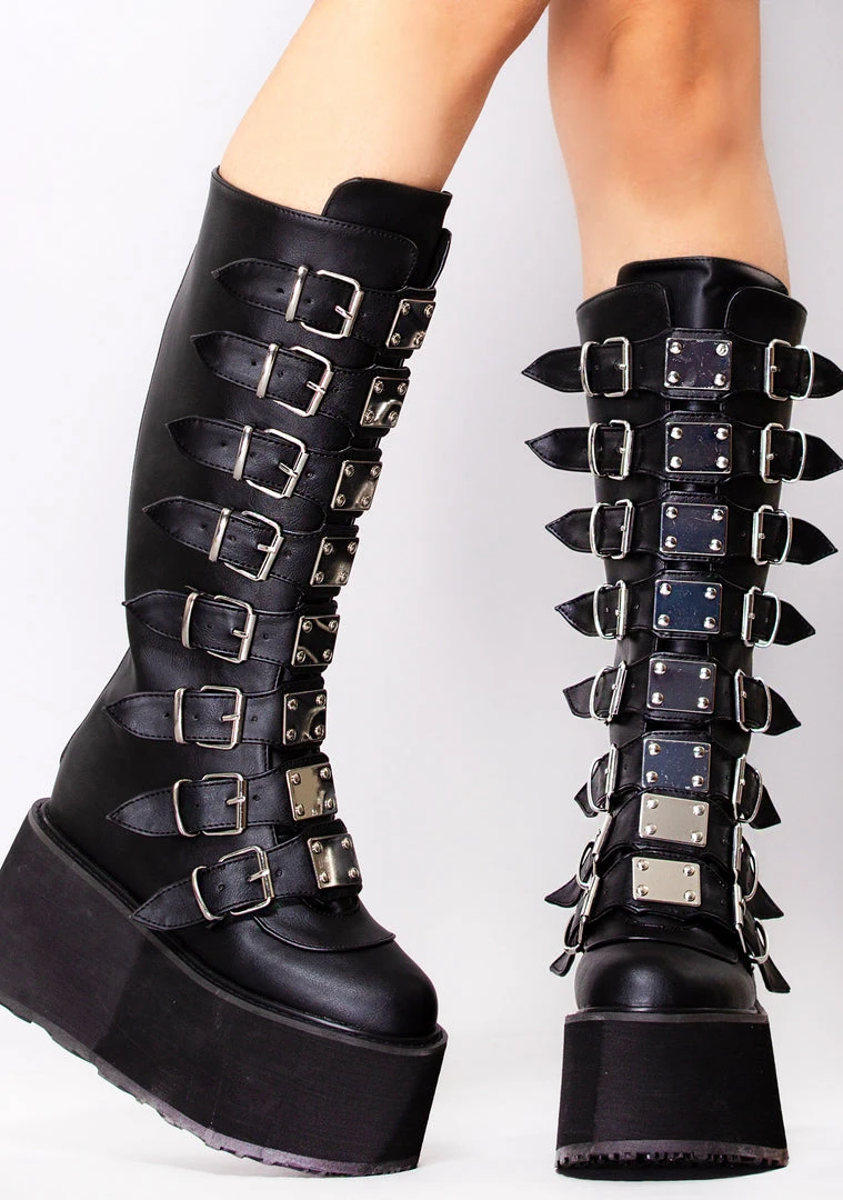 Demonia The Great Fantastic Obsession Multi Strapped Platform Boots 3 Demonia The Great Fantastic Obsession Multi Strapped Platform Boots