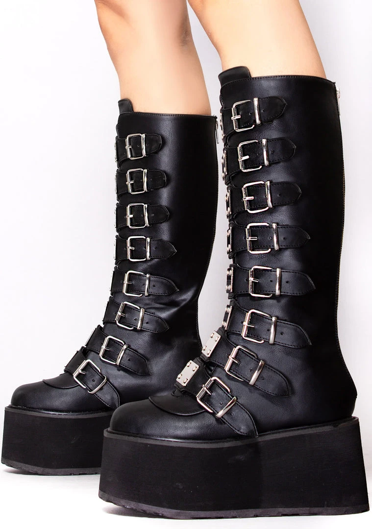 Demonia The Great Fantastic Obsession Multi Strapped Platform Boots 4 Demonia The Great Fantastic Obsession Multi Strapped Platform Boots
