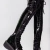 Demonia Dead Cell Thigh High Platform Boots Shoes