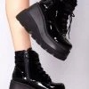 Demonia Paint It Black Platform Boots Wild Heart