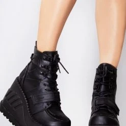 LA Style Rush Sales 42 Demonia Black Ops Platform Boots Shoes