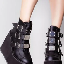 Demonia The Great Fantastic Derezzed Platform Boots
