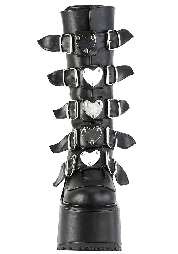 Demonia Black Heart Platform Boots Shoes 7 Demonia Black Heart Platform Boots Shoes