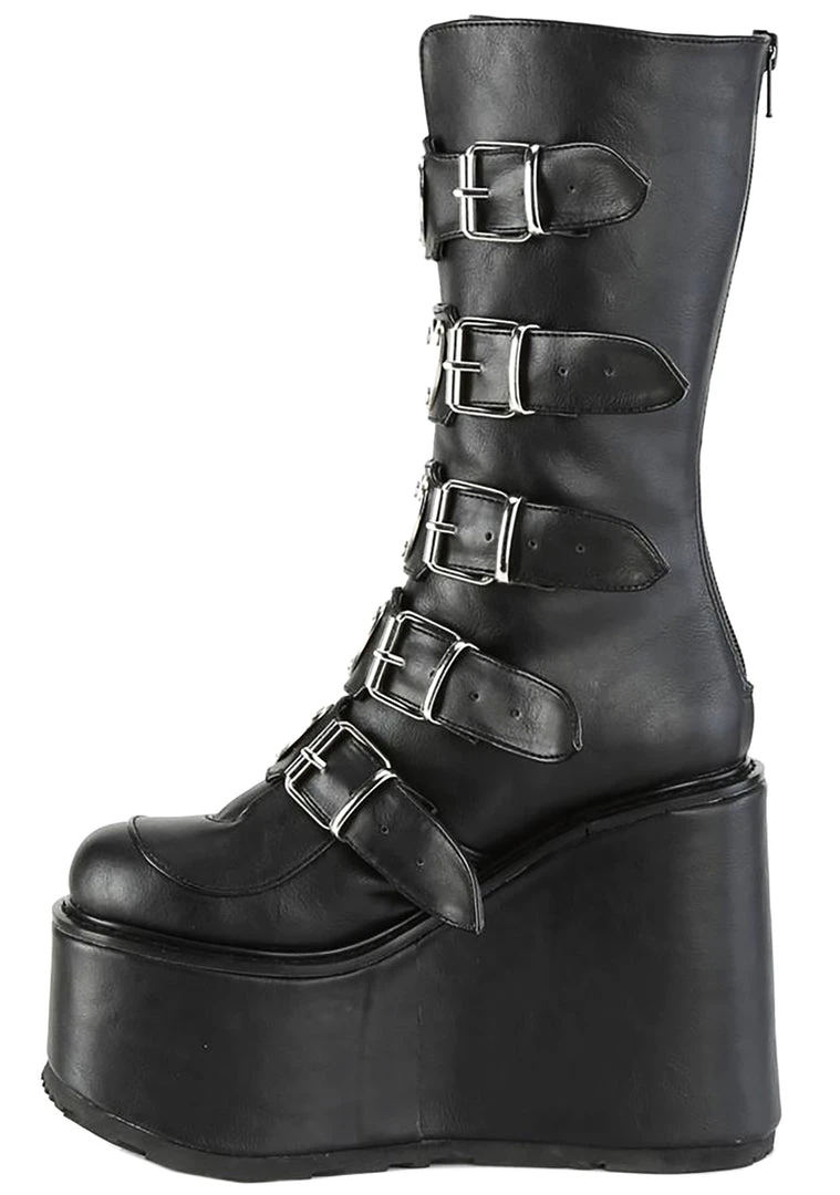 Demonia Black Heart Platform Boots Shoes 8 Demonia Black Heart Platform Boots Shoes