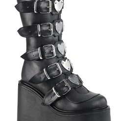 Demonia Black Heart Platform Boots Shoes 11 Demonia Black Heart Platform Boots Shoes