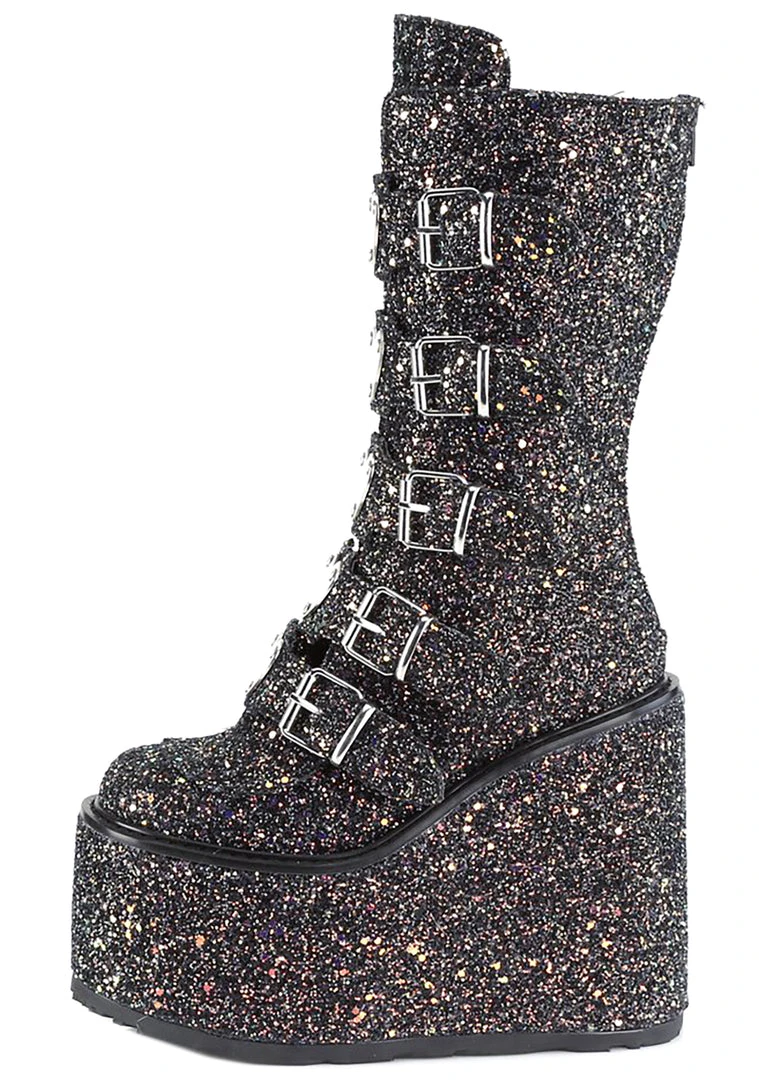 Demonia The Great Fantastic Supernovae Glittered Platform Boots 8 Demonia The Great Fantastic Supernovae Glittered Platform Boots