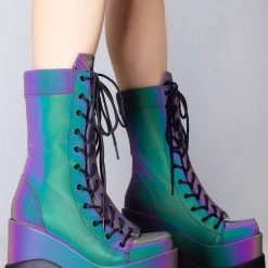 Demonia Mad World Aura Shift Platform Boots