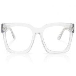 Dime Optics Anonymous Blue Light Glasses In Clear Crystal