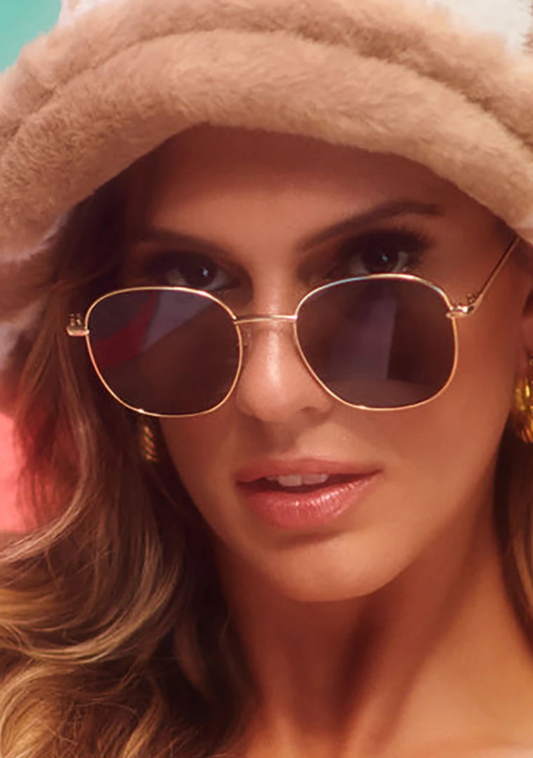 Dime Optics New Avalon Sunglasses In Matte Gold/Grey 4 Dime Optics New Avalon Sunglasses In Matte Gold/Grey