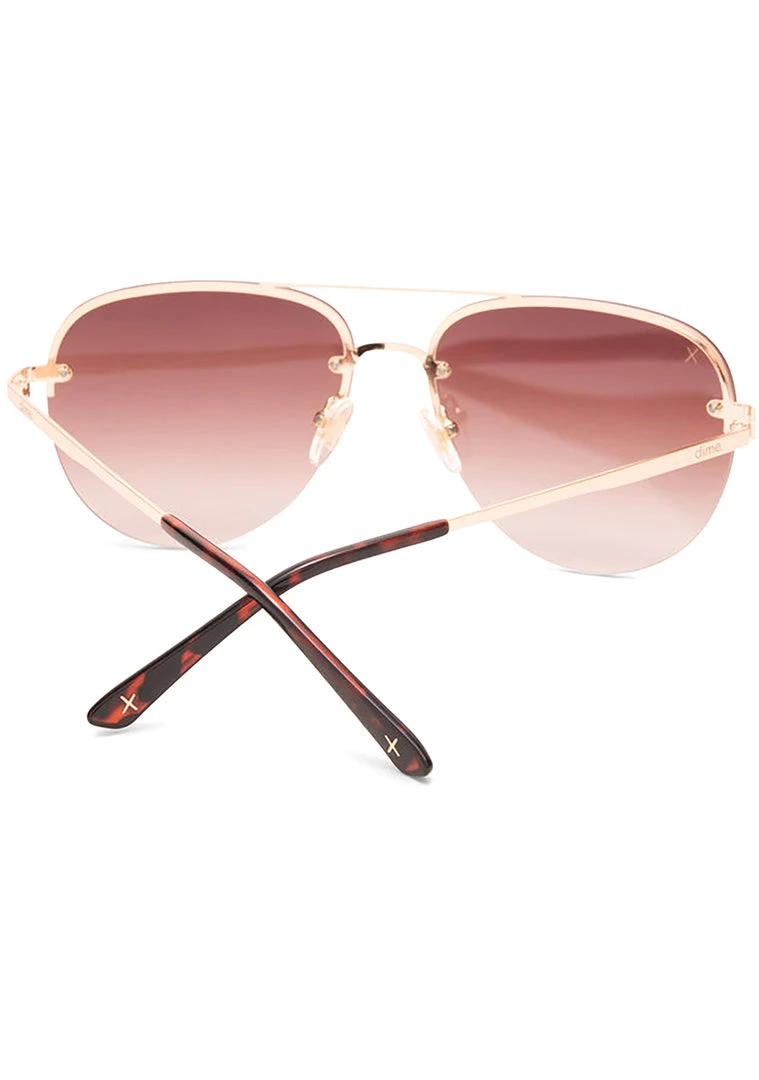 Dime Optics Cienega Sunglasses In Gold/Brown 4 Dime Optics Cienega Sunglasses In Gold/Brown