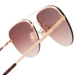 Dime Optics Cienega Sunglasses In Gold/Brown 9 Dime Optics Cienega Sunglasses In Gold/Brown