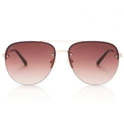 Dime Optics Cienega Sunglasses In Gold/Brown