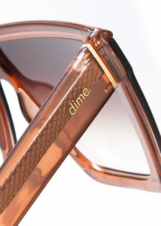 Dime Optics The Great Fantastic Unlocked Sunglasses In Taupe Crystal/Brown Gradient 6 Dime Optics The Great Fantastic Unlocked Sunglasses In Taupe Crystal/Brown Gradient