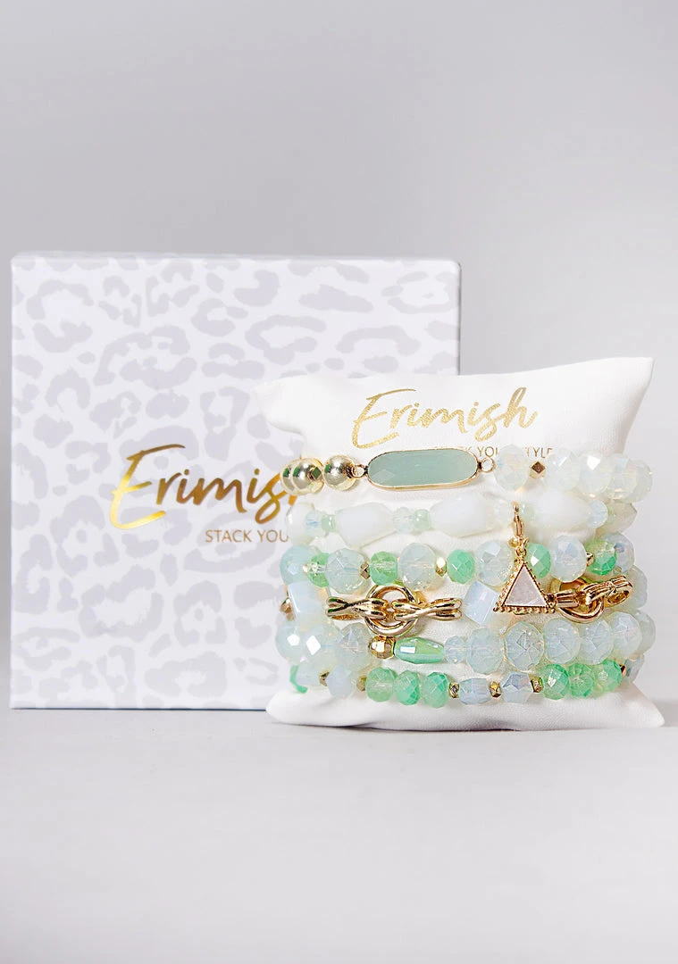 Erimish Mad World Iced Mojito Bracelet Stack 3 Erimish Mad World Iced Mojito Bracelet Stack