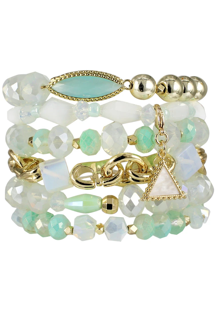 Erimish Mad World Iced Mojito Bracelet Stack 4 Erimish Mad World Iced Mojito Bracelet Stack