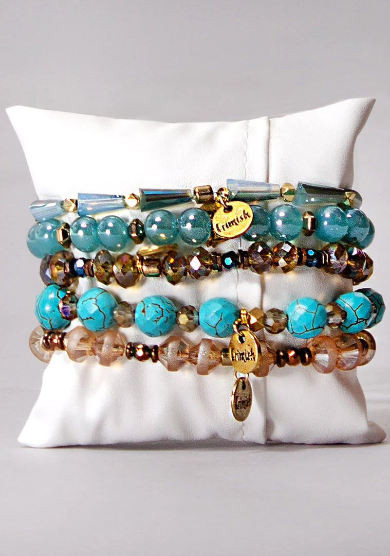 Erimish Frosted Wonderland Bracelet Stack 4 Erimish Frosted Wonderland Bracelet Stack