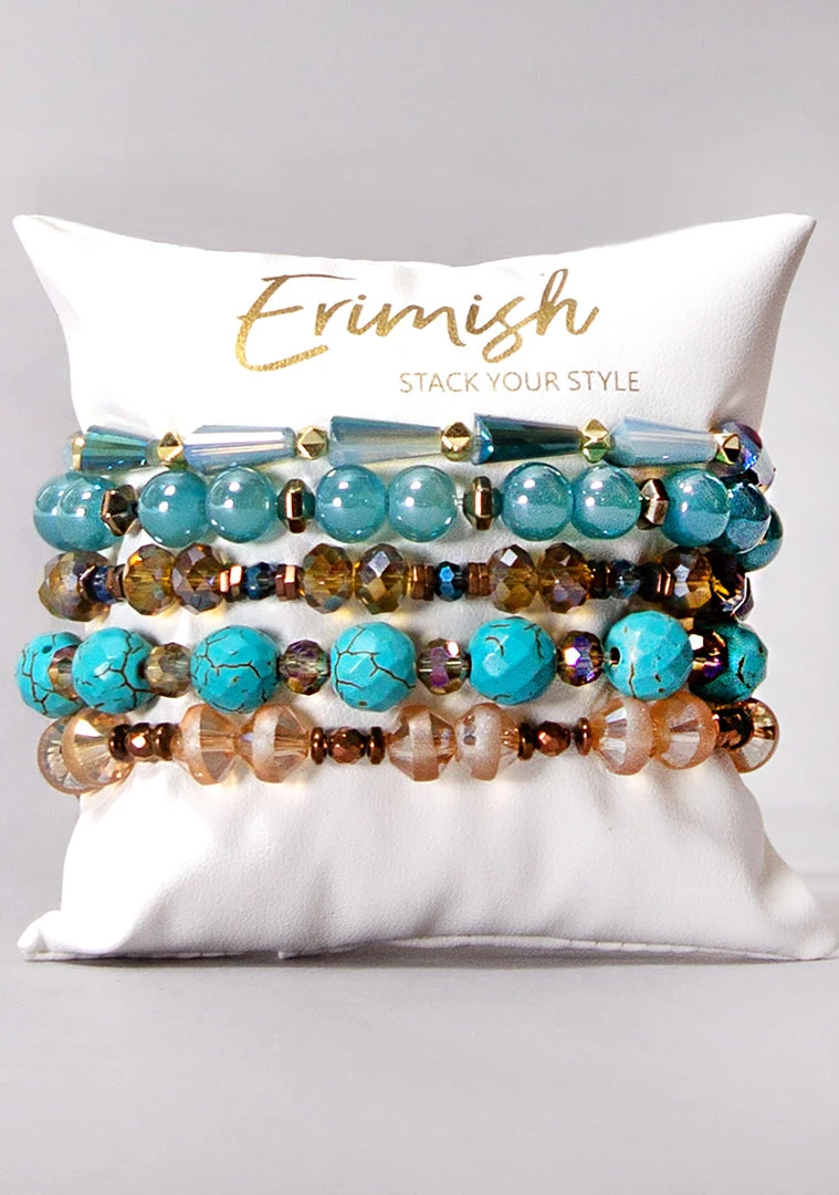 Erimish Frosted Wonderland Bracelet Stack 3 Erimish Frosted Wonderland Bracelet Stack
