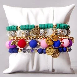 Erimish Accessories Mardi Gras Bracelet Stack