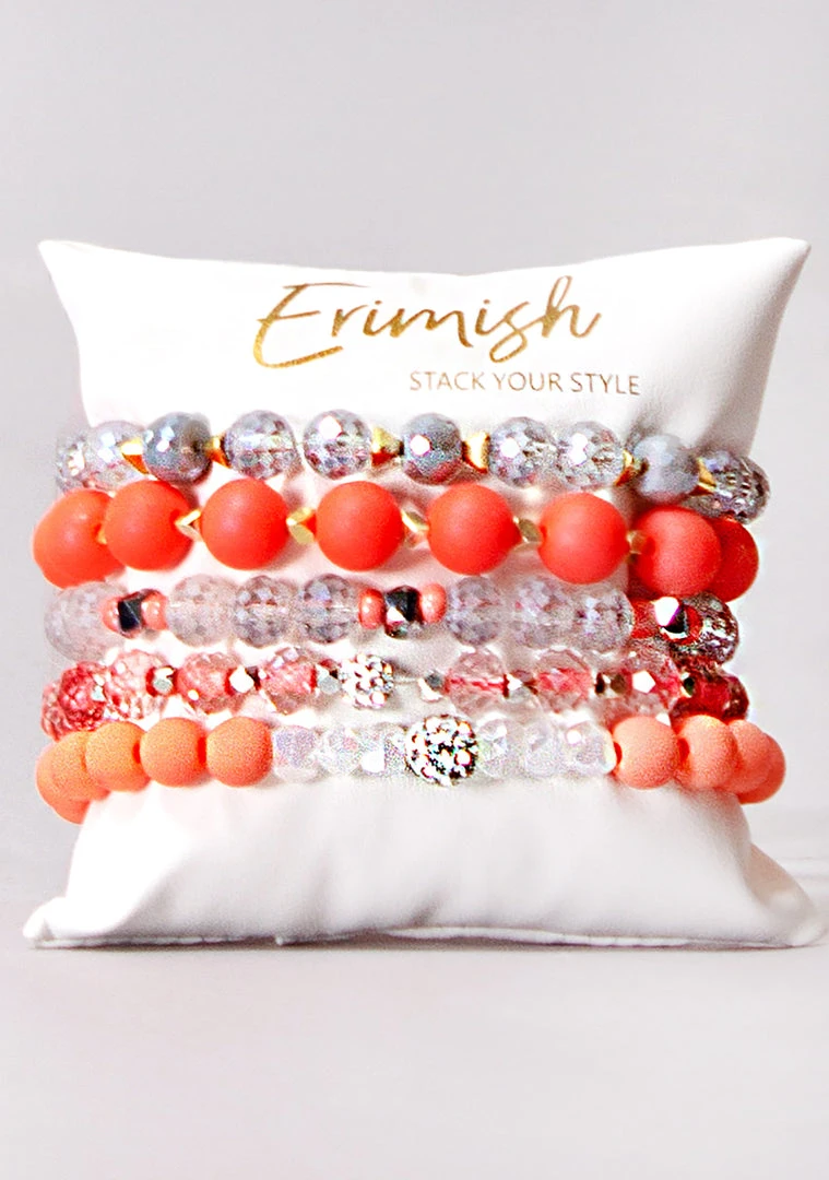 Erimish Orange Pop Bracelet Stack World Tour 3 Erimish Orange Pop Bracelet Stack World Tour