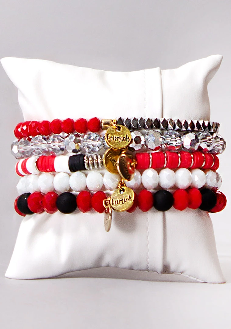 Erimish Queen Of Hearts Bracelet Stack 4 Erimish Queen Of Hearts Bracelet Stack