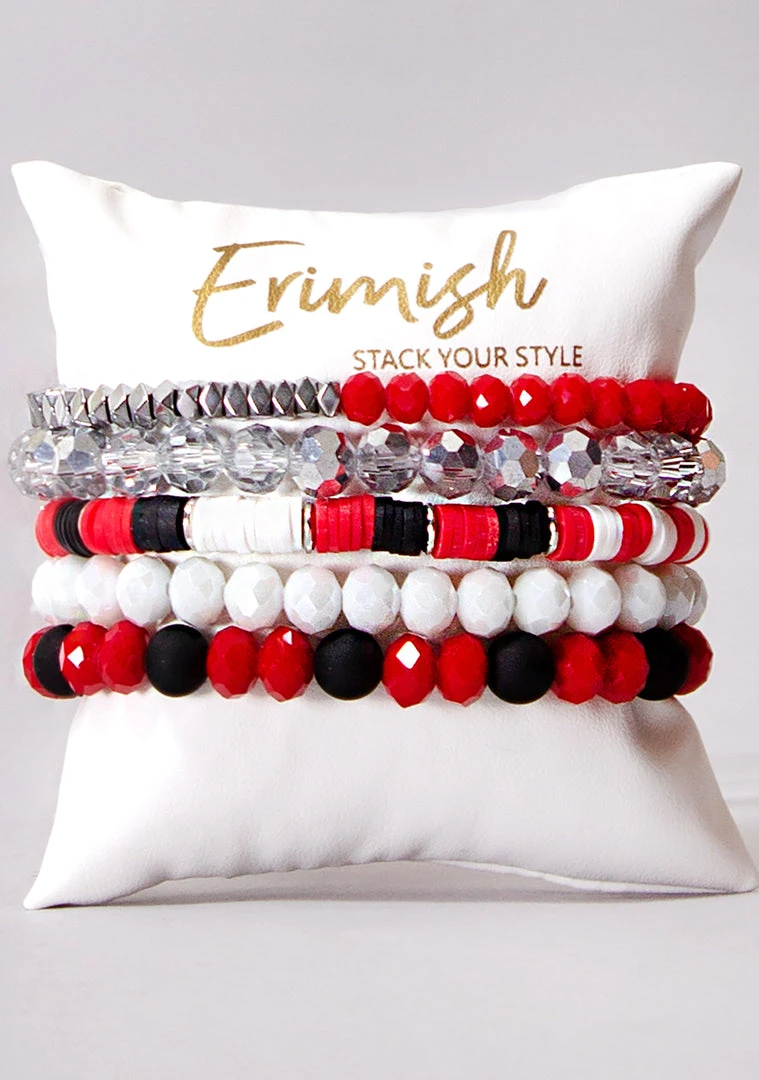 Erimish Queen Of Hearts Bracelet Stack 3 Erimish Queen Of Hearts Bracelet Stack