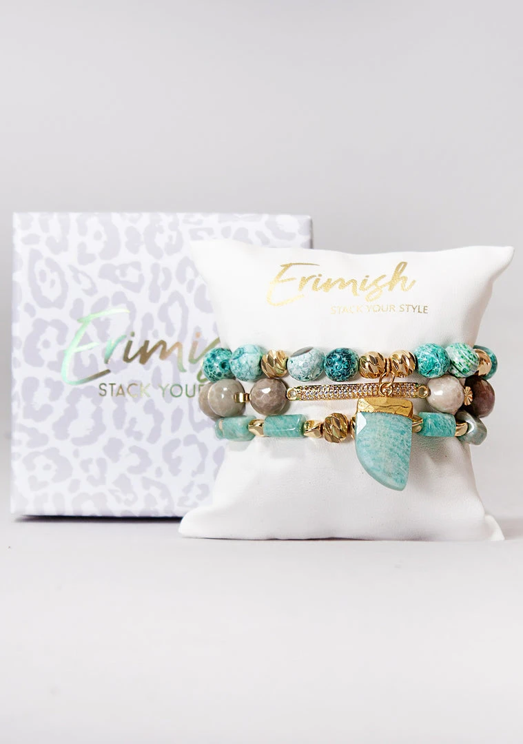 Erimish Mad World Aegean Dreams Bracelet Stack 3 Erimish Mad World Aegean Dreams Bracelet Stack