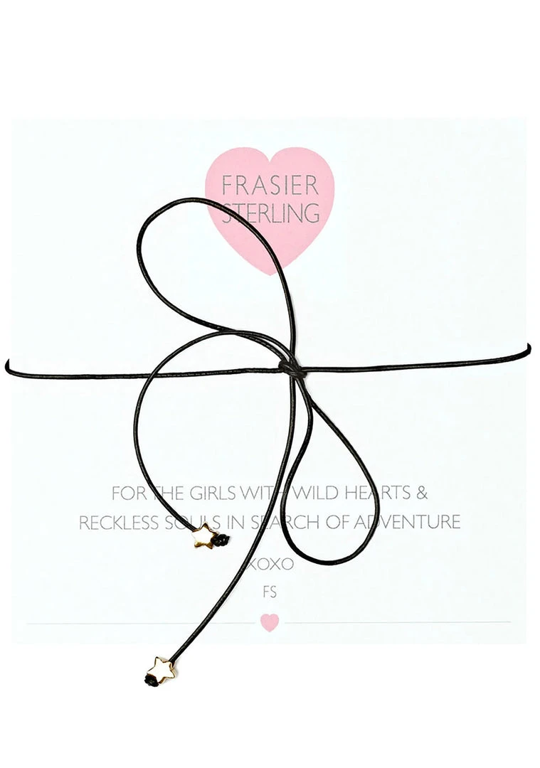 Fraiser Sterling Disco Fever Bowtie Stars Choker In Black Accessories 5 Fraiser Sterling Disco Fever Bowtie Stars Choker In Black Accessories