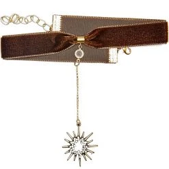 Fraiser Sterling Saturday Night Fever Starburst Choker In Olive
