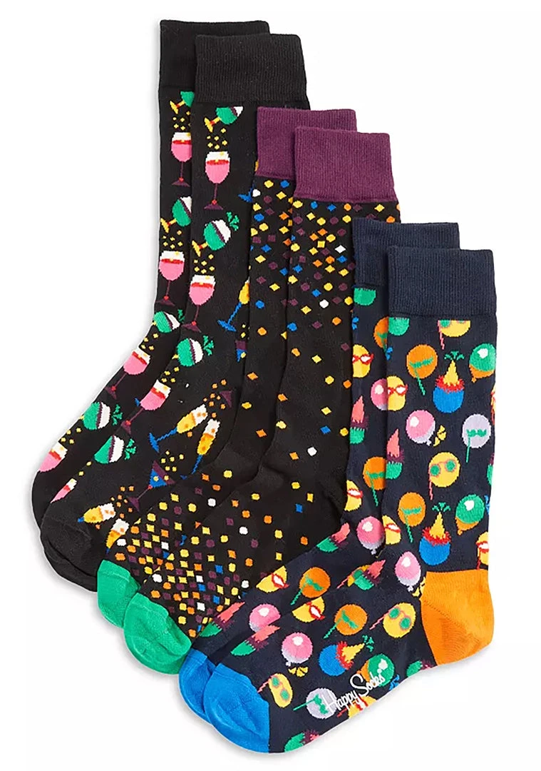 Happy Socks The Great Fantastic Celebration Socks 3PK Gift Box Set 4 Happy Socks The Great Fantastic Celebration Socks 3PK Gift Box Set