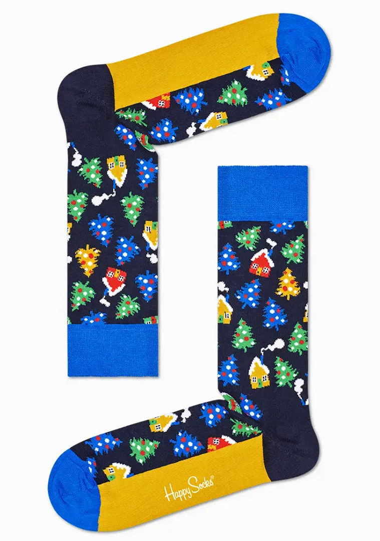 Happy Socks Gingerbread Holiday Socks 3PK Gift Box Set 7 Happy Socks Gingerbread Holiday Socks 3PK Gift Box Set