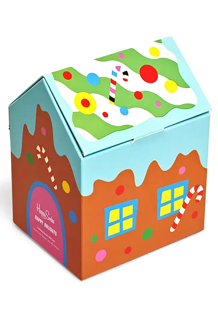 Happy Socks Gingerbread Holiday Socks 3PK Gift Box Set 4 Happy Socks Gingerbread Holiday Socks 3PK Gift Box Set