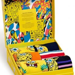 Happy Socks The Great Fantastic X Spongebob 6PK Socks Gift Set