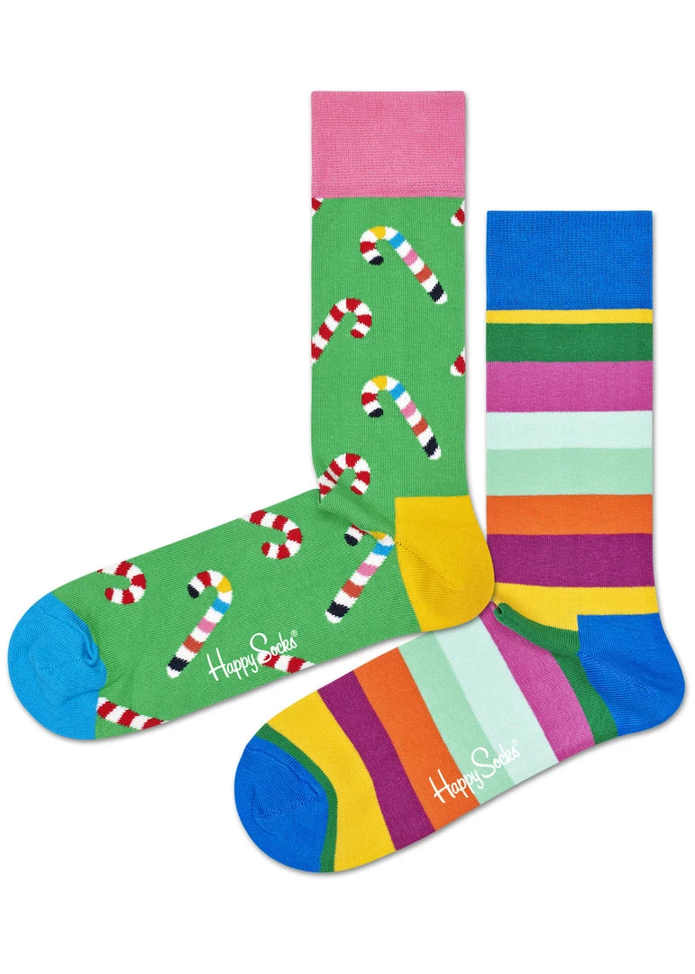 Happy Socks The Great Fantastic Candy Cane Lane 2PK Socks Gift Box Set 5 Happy Socks The Great Fantastic Candy Cane Lane 2PK Socks Gift Box Set
