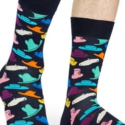 Happy Socks Hat Sock In Navy/Combo