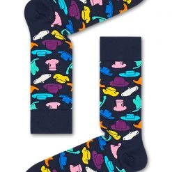 Happy Socks Hat Sock In Navy/Combo