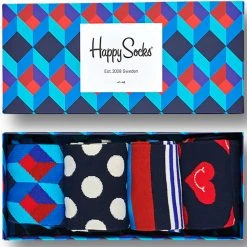 Happy Socks Accessories Nautical Men's Sock 4PK Gift Set