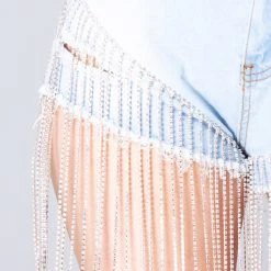 Hot & Delicious Icy GRL Rhinestone High Waisted Shorts Women's Festival 7 Hot & Delicious Icy GRL Rhinestone High Waisted Shorts Women's Festival