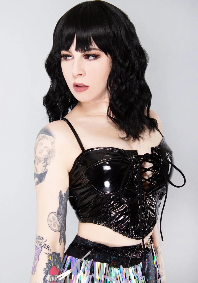 Hot & Delicious Sinful Desire Latex Corset Top Women's Festival 3 Hot & Delicious Sinful Desire Latex Corset Top Women's Festival