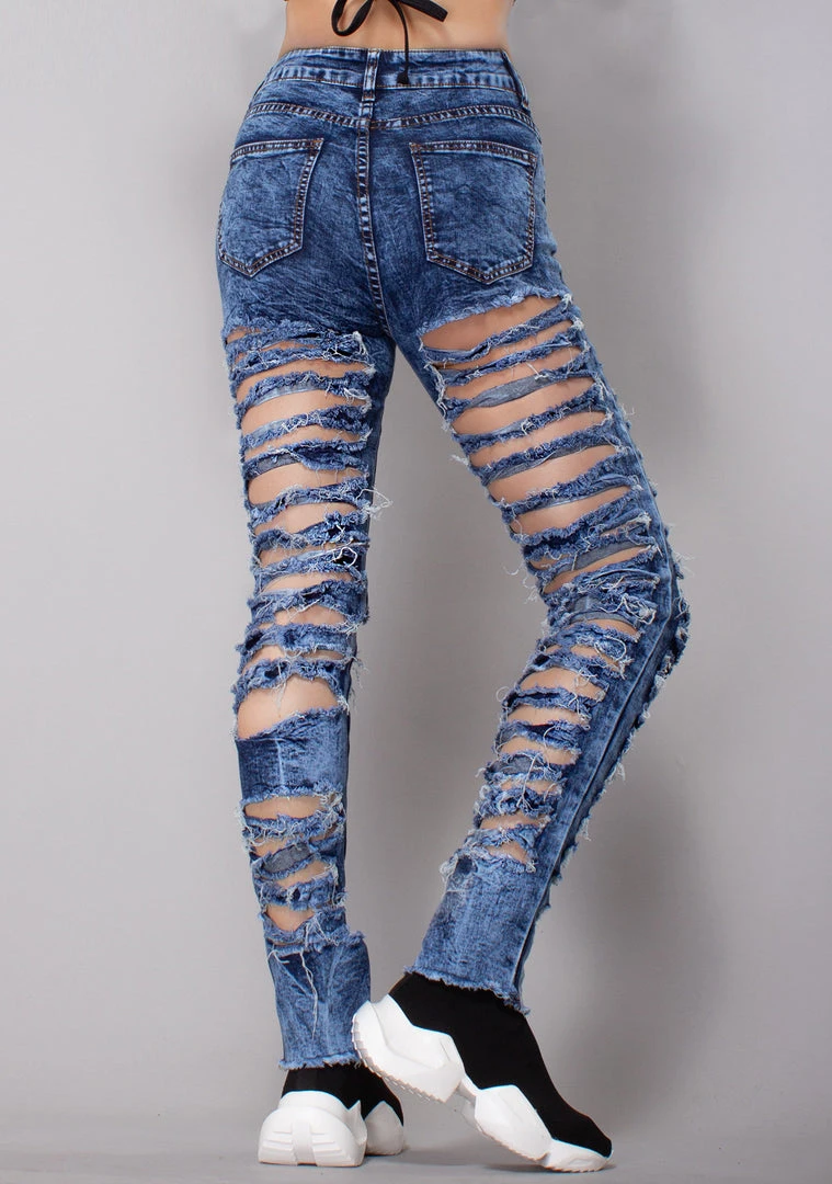 Hot & Delicious Women's Festival Trouble Maker Distressed Denim Pants 4 Hot & Delicious Women's Festival Trouble Maker Distressed Denim Pants