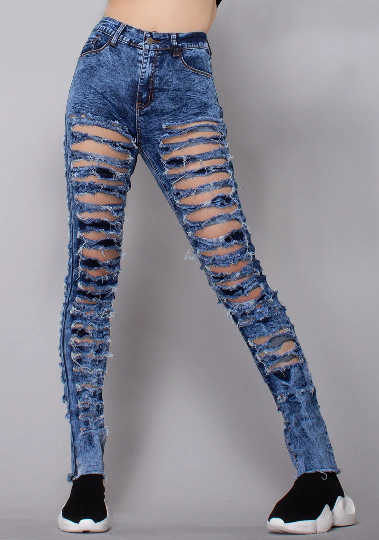 Hot & Delicious Women's Festival Trouble Maker Distressed Denim Pants 3 Hot & Delicious Women's Festival Trouble Maker Distressed Denim Pants