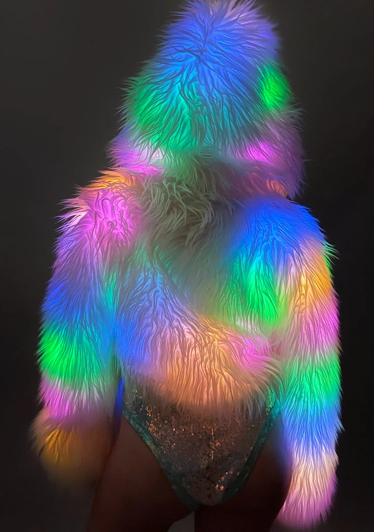 J Valentine Candy Flashing Light Up Cropped Jacket The Great Fantastic 4 J Valentine Candy Flashing Light Up Cropped Jacket The Great Fantastic