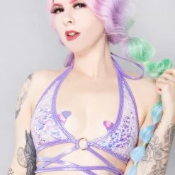 J Valentine Fairy Tale Sequin Net Wrap Top New