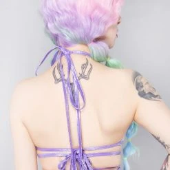 J Valentine Fairy Tale Sequin Net Wrap Top New