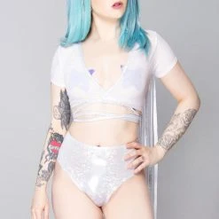 J Valentine Mad World Clarity Karma Fringe Wrap Top